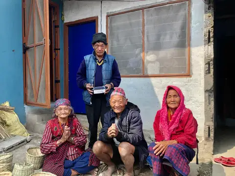 Distrubuting Tamang Audio Bible